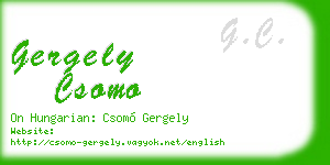 gergely csomo business card