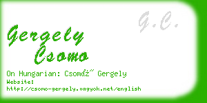 gergely csomo business card
